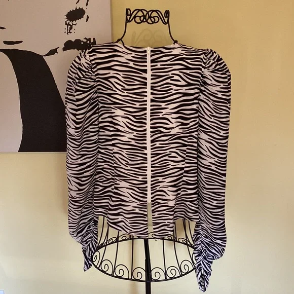 Birgitte Herskind Will Zebra Blouse - Sz 40 - Picture 7 of 13
